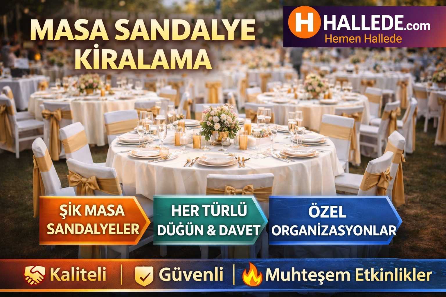 Masa Sandalye Kiralama